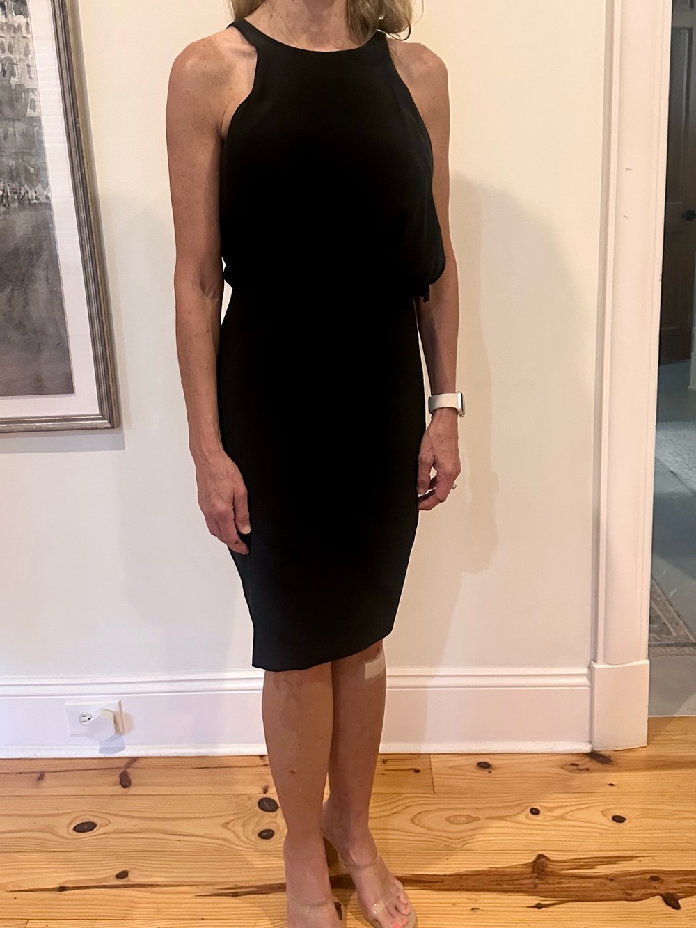 Elizabeth and James Black High-Low Blouson Dress
